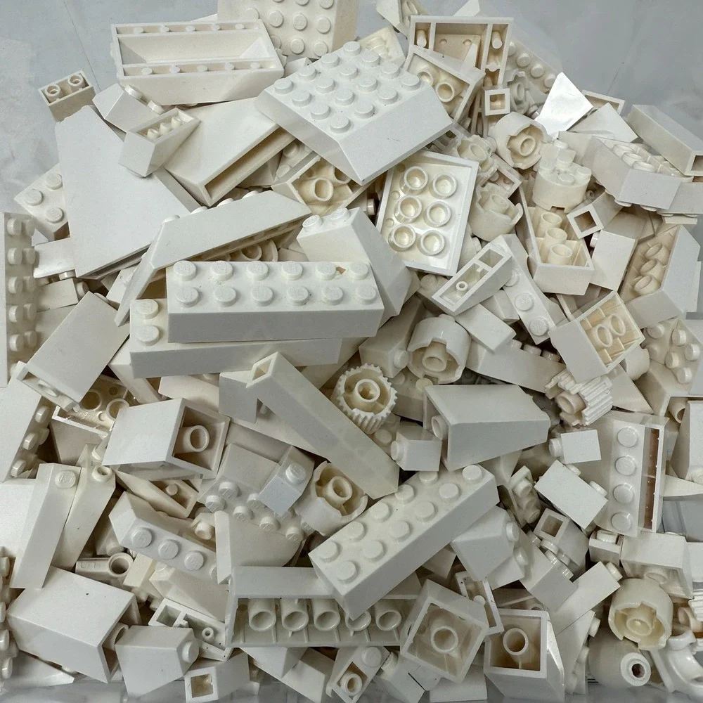 LEGO White Bricks Bulk Lot –2‎ Lb 0.4oz Bag Sorted by Color